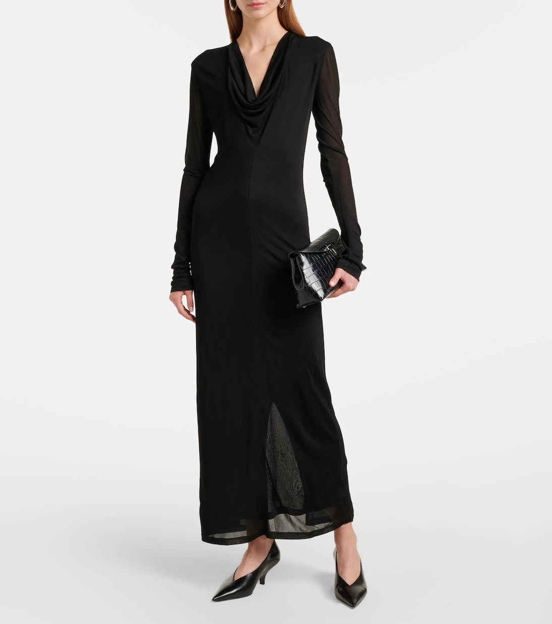 Toteme - Draped jersey midi dress