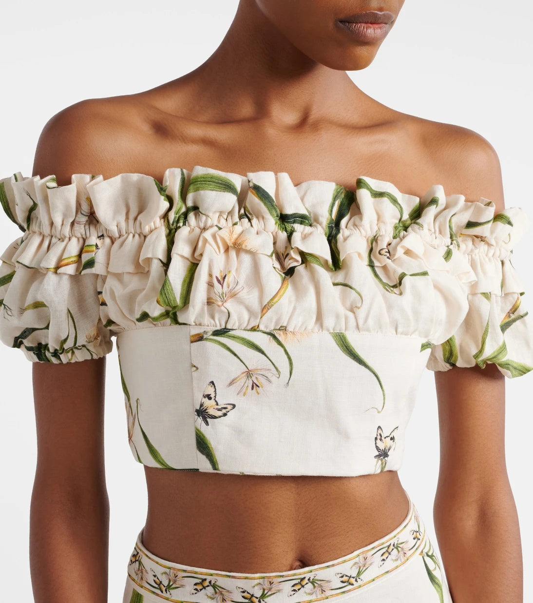 Agua by Agua Bendita - Pimienta printed linen top