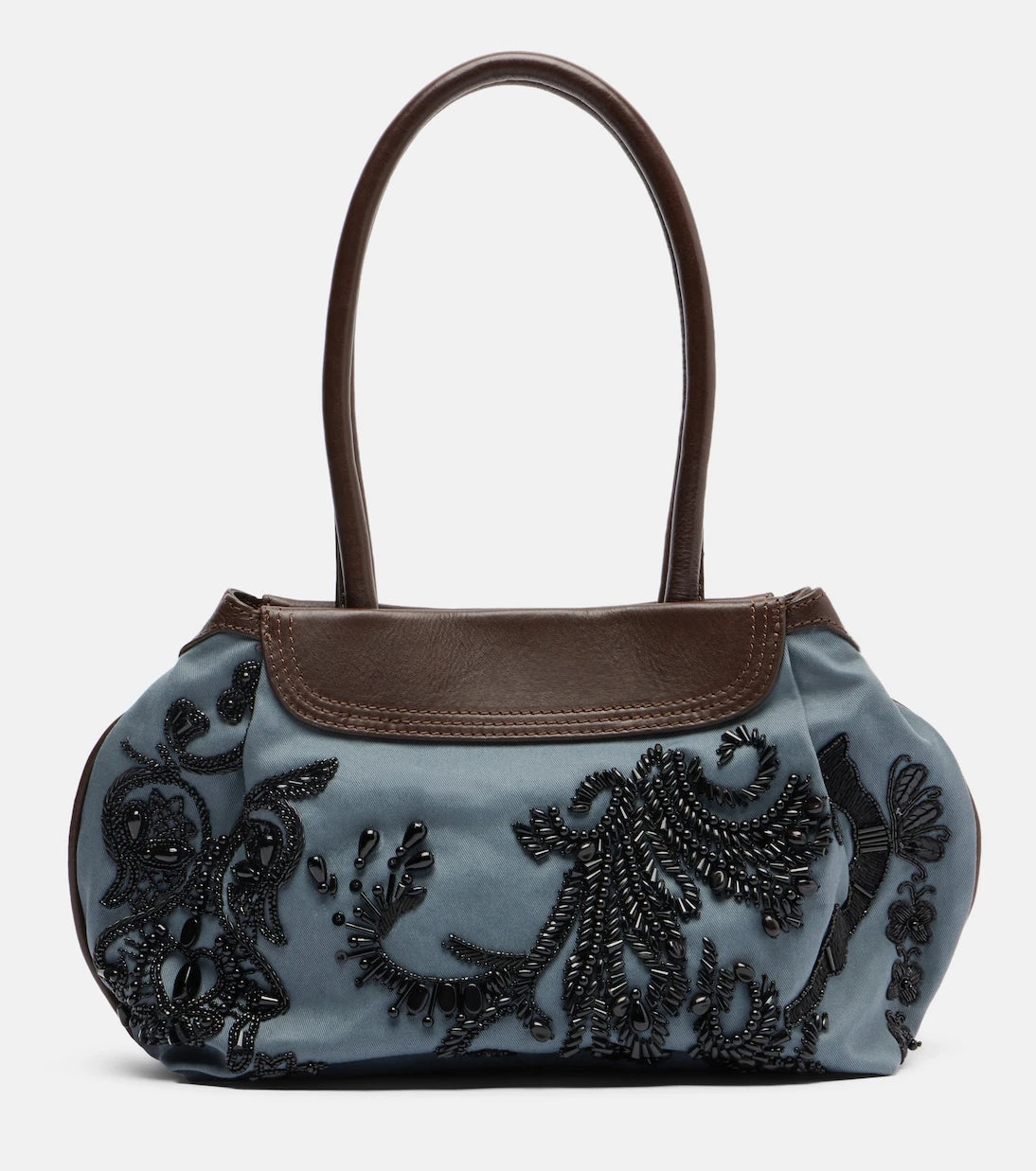 Dries Van Noten - Embellished twill shoulder bag