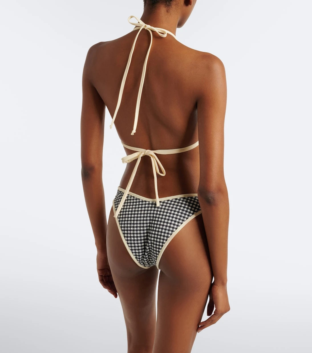 Montce - Lulu gingham seersucker bikini bottoms