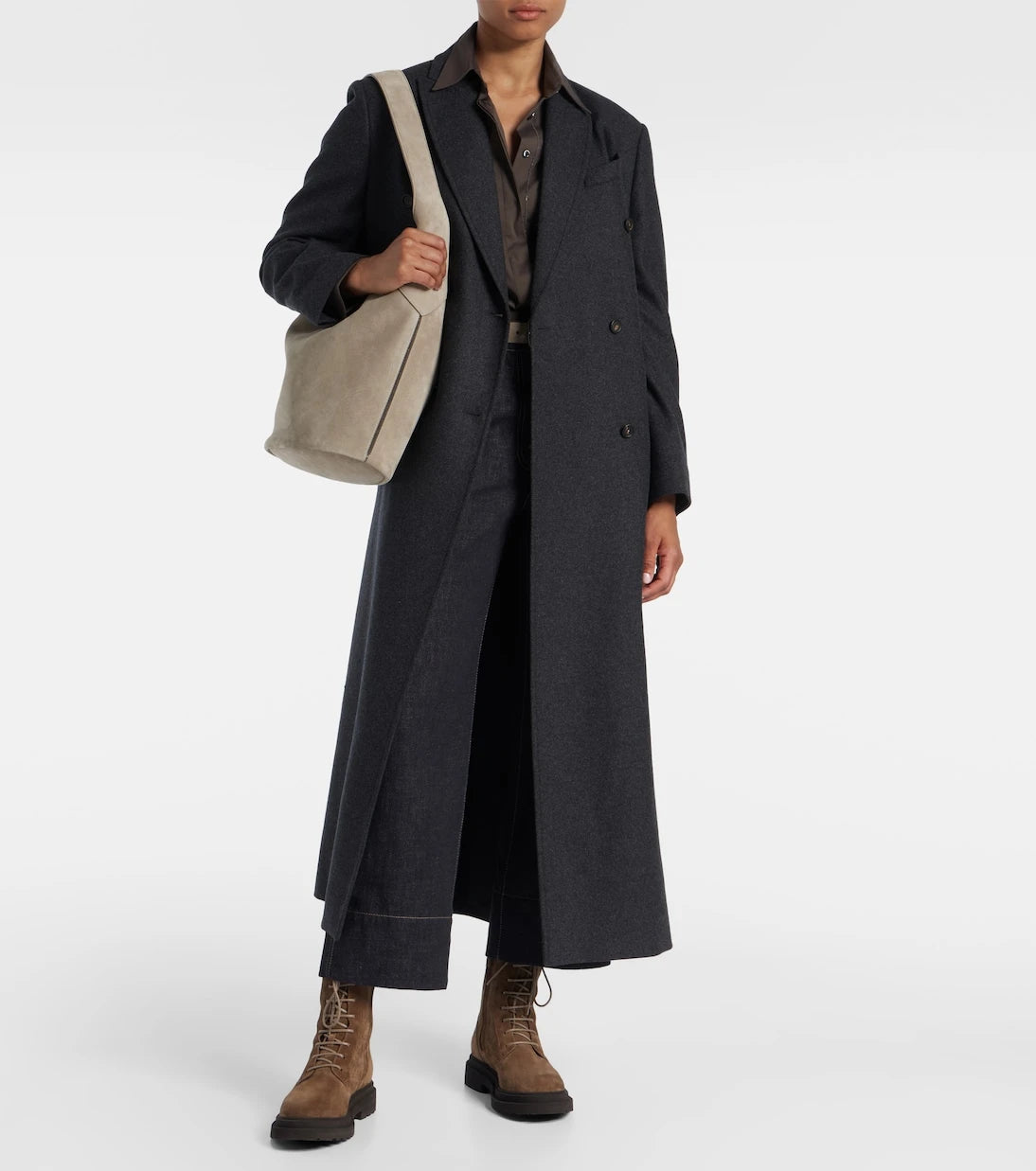 Brunello Cucinelli - Suede combat boots