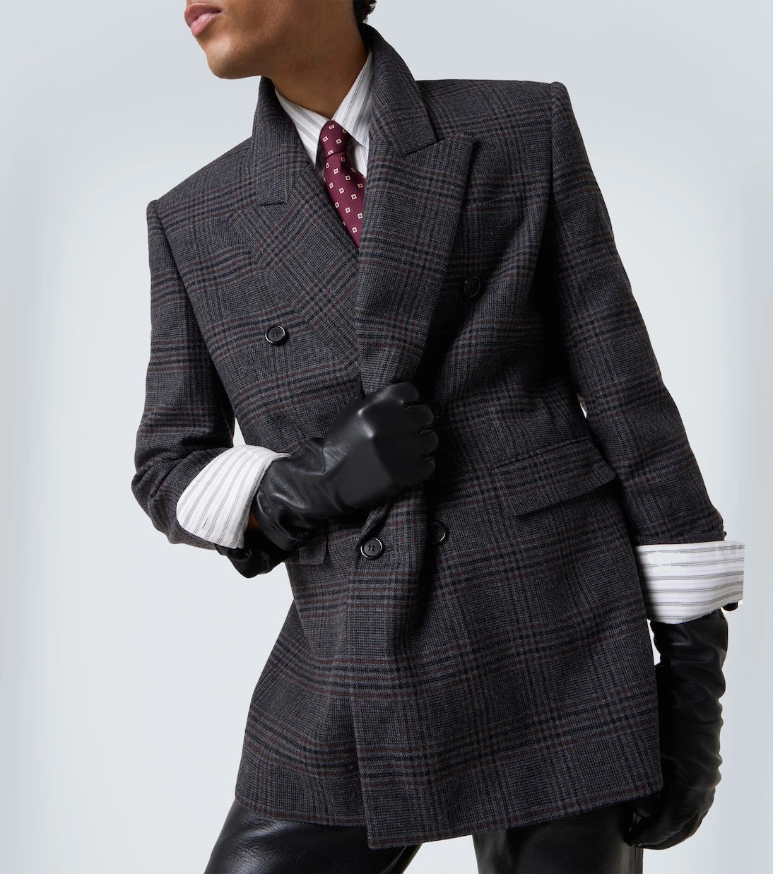 Saint Laurent - Checked wool and cashmere blazer