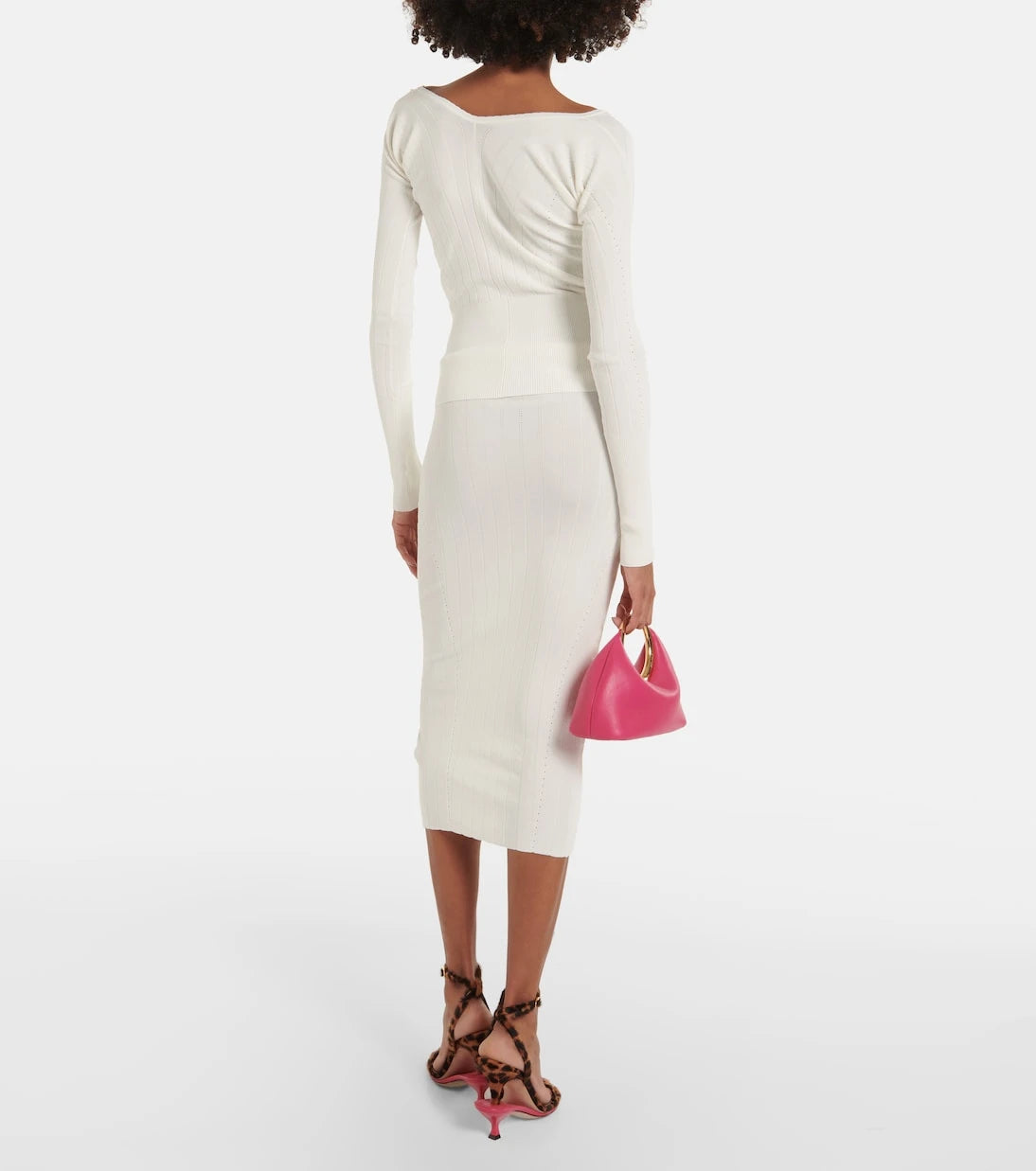 Jacquemus - Le Haut Pralù scalloped ribbed-knit top