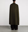Wolk Morais Brown Cashmere On Set Cape Maxi Coat
