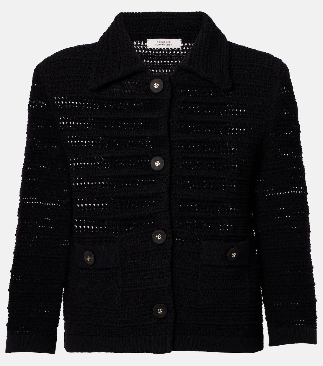 Dorothee Schumacher - Precise Pointelle cotton-blend cardigan