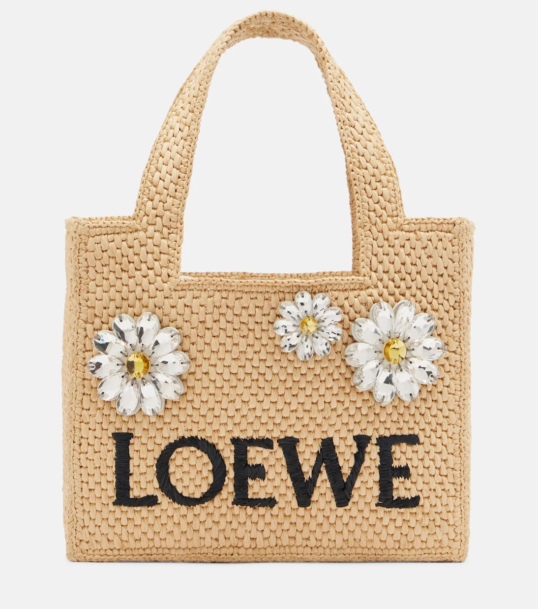 Loewe - Paula's Ibiza embellished raffia top-handle bag