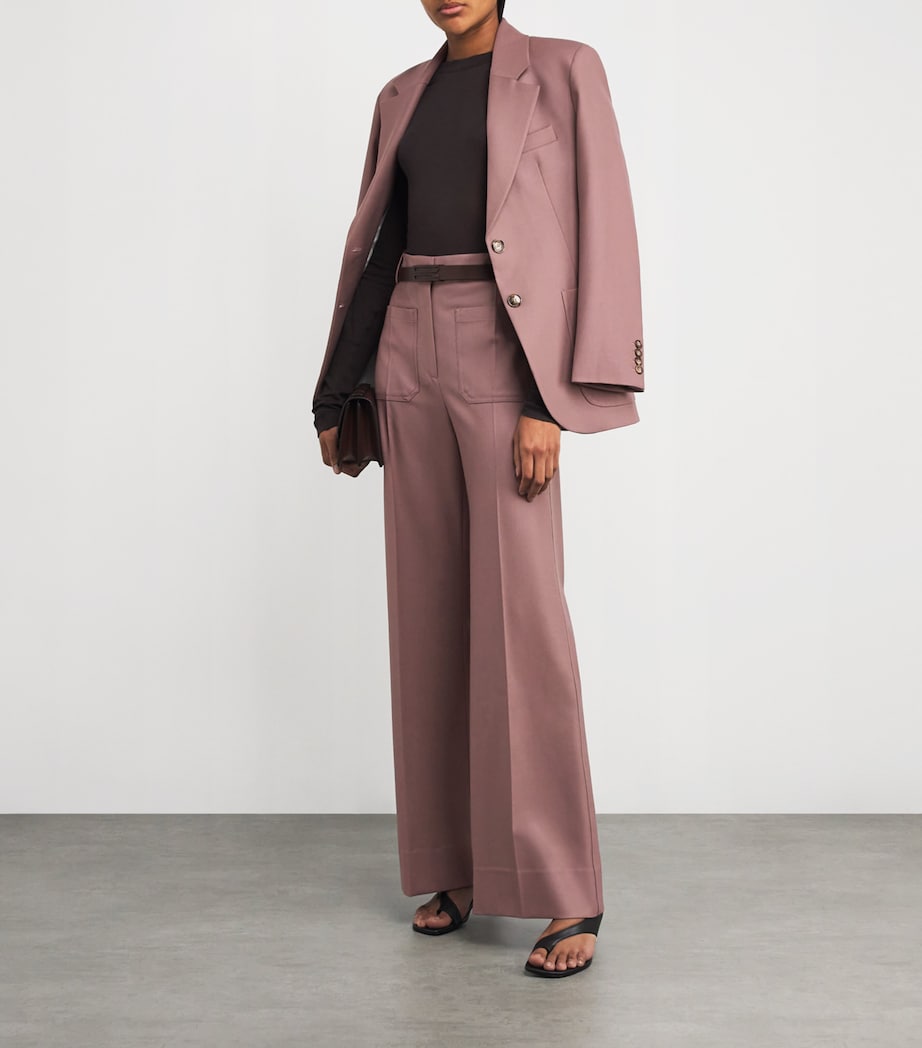 Victoria Beckham Pink Alina Tailored Trousers