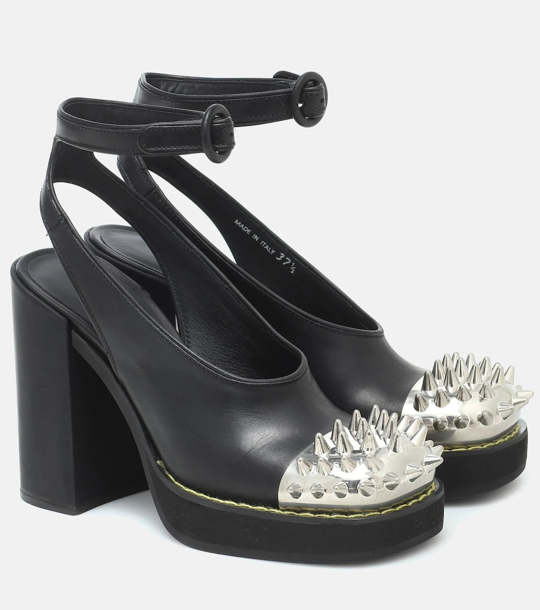 Miu Miu - Studded leather platform pumps
