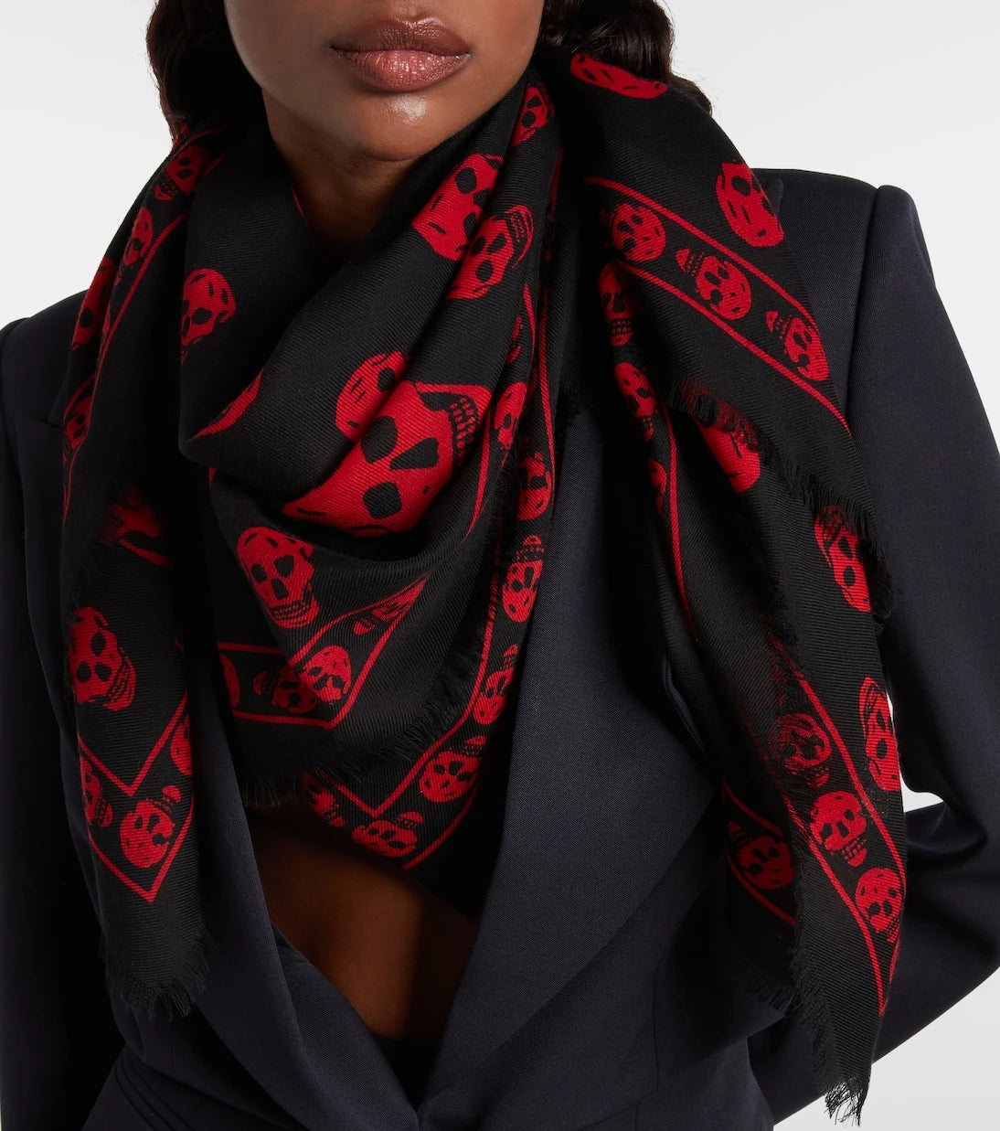 McQueen - Skull wool scarf