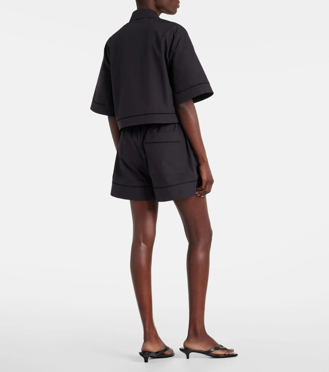Róhe - Embroidered cotton poplin shirt