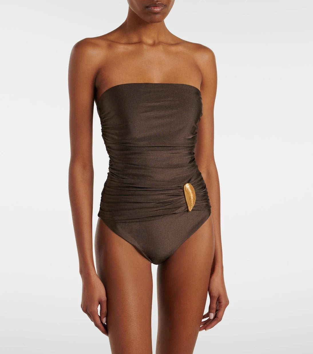 Simkhai - Lorena appliqué ruched swimsuit