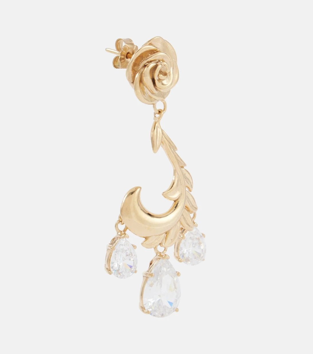 Magda Butrym - Rosebud gold-plated drop earrings