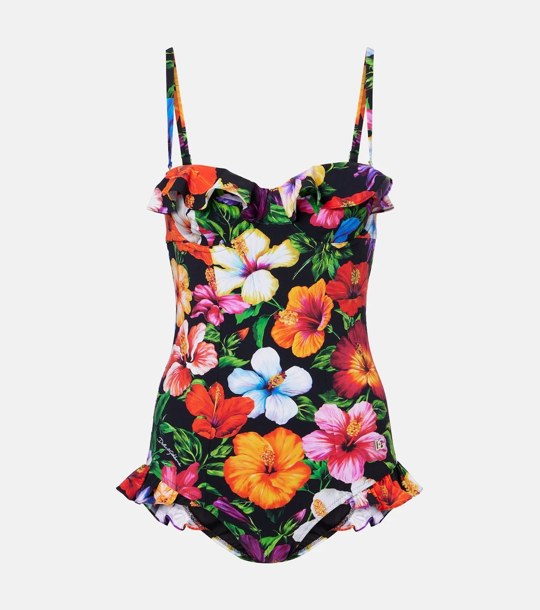 Dolce&Gabbana - Floral ruffled swimsuit