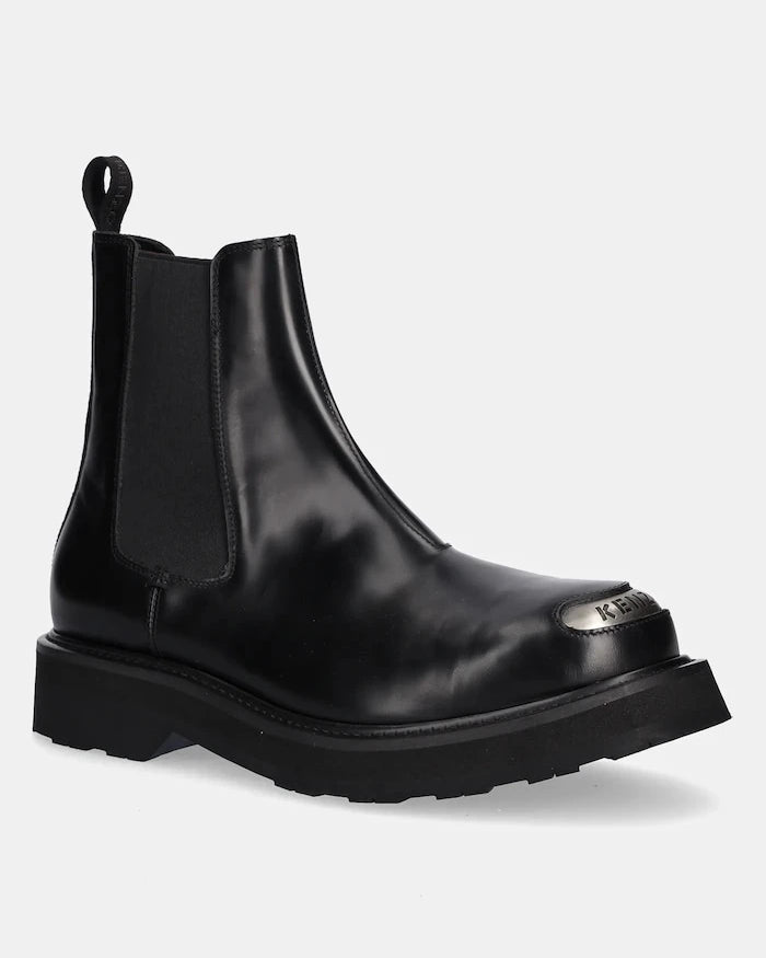 Кожени боти челси Kenzo Smile Lace Up Boots