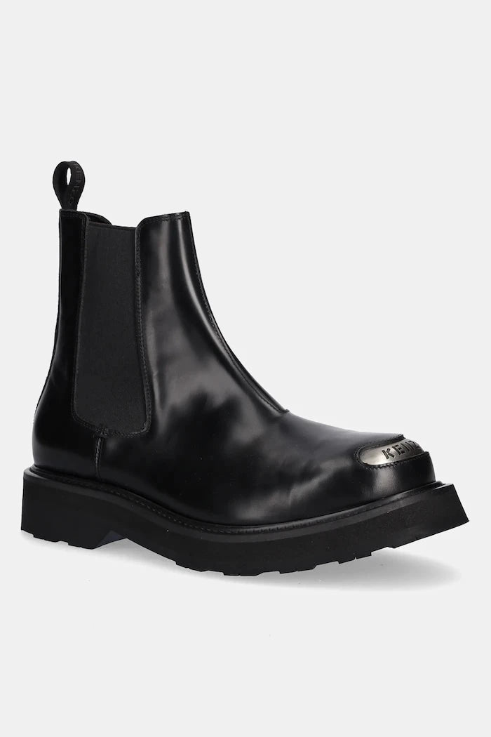Кожени боти челси Kenzo Smile Lace Up Boots