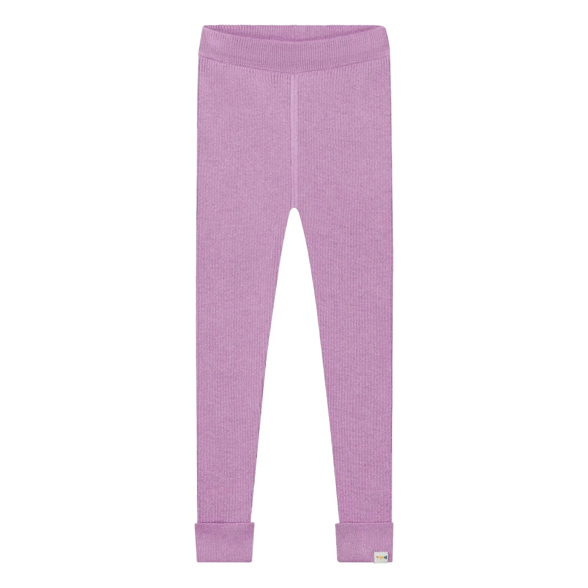 Yuki - Organic cotton knit leggings | Mauve