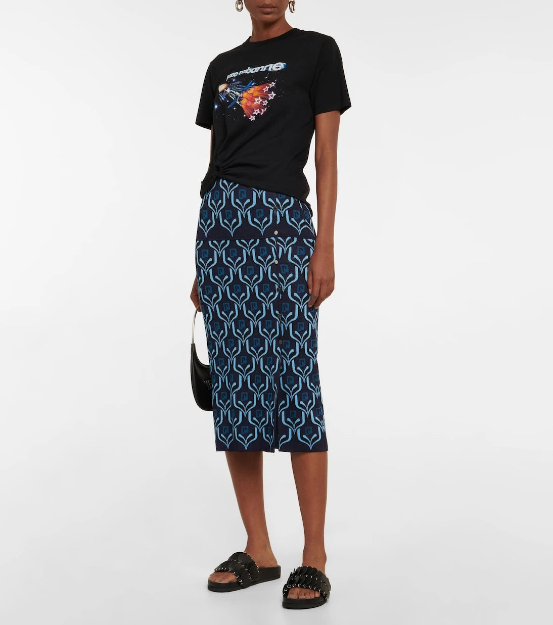 Rabanne - Jacquard maxi skirt