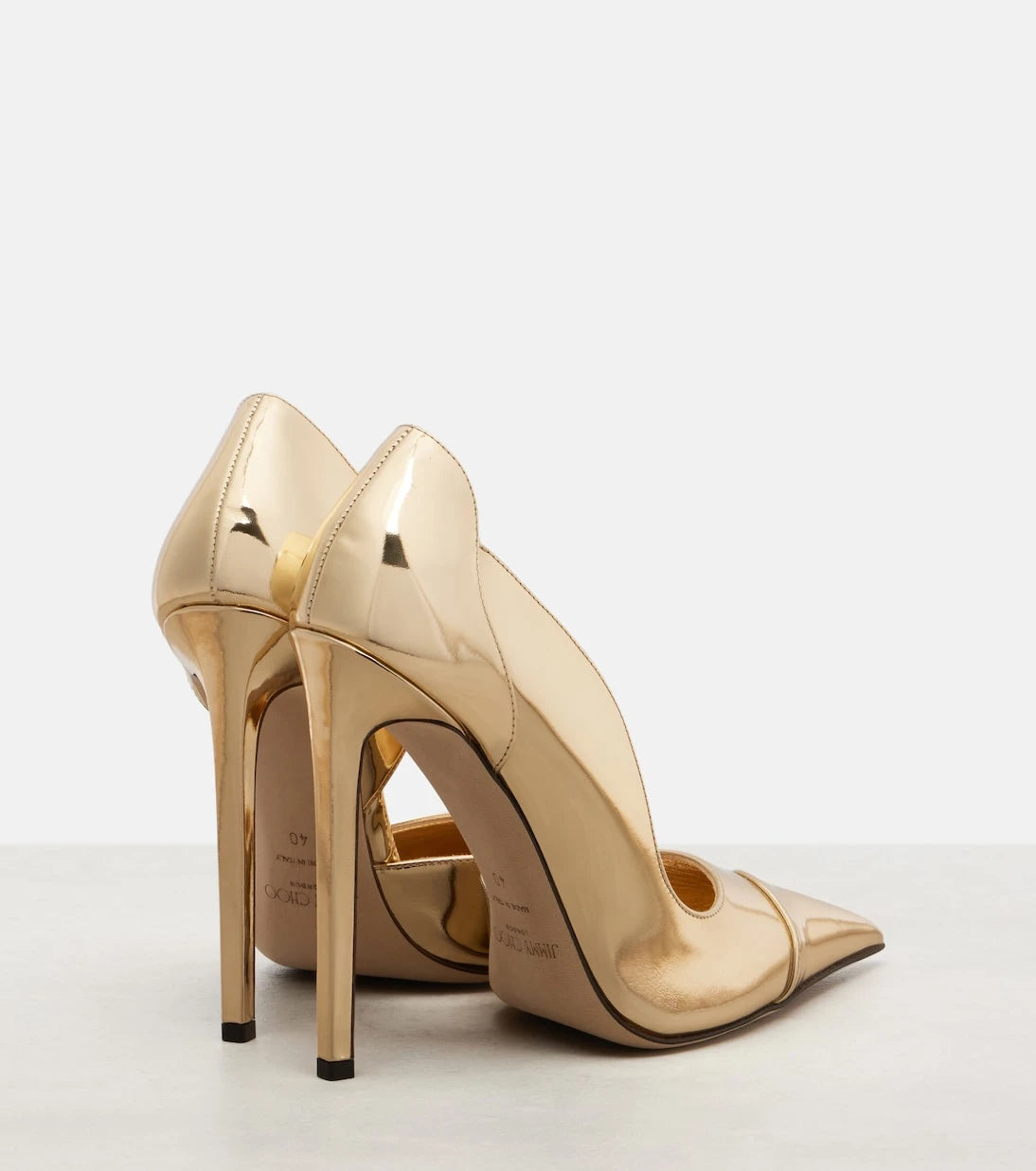 Jimmy Choo - Brigitte mirrored leather pumps