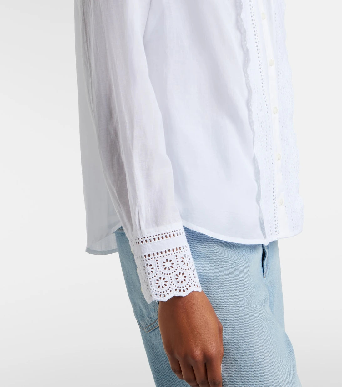 Veronica Beard - Clermont broderie anglaise cotton-blend shirt