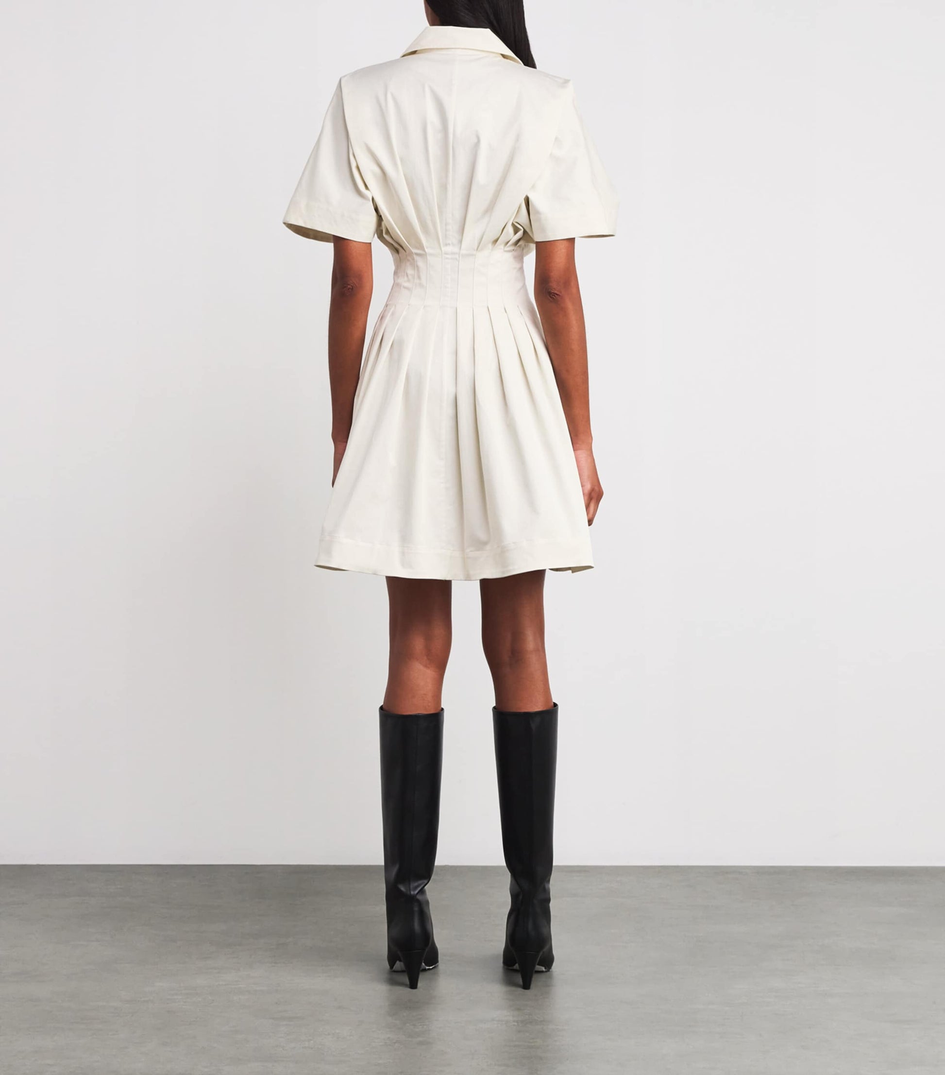 Palmer//Harding Ivory Stretch-Cotton Courage Mini Dress