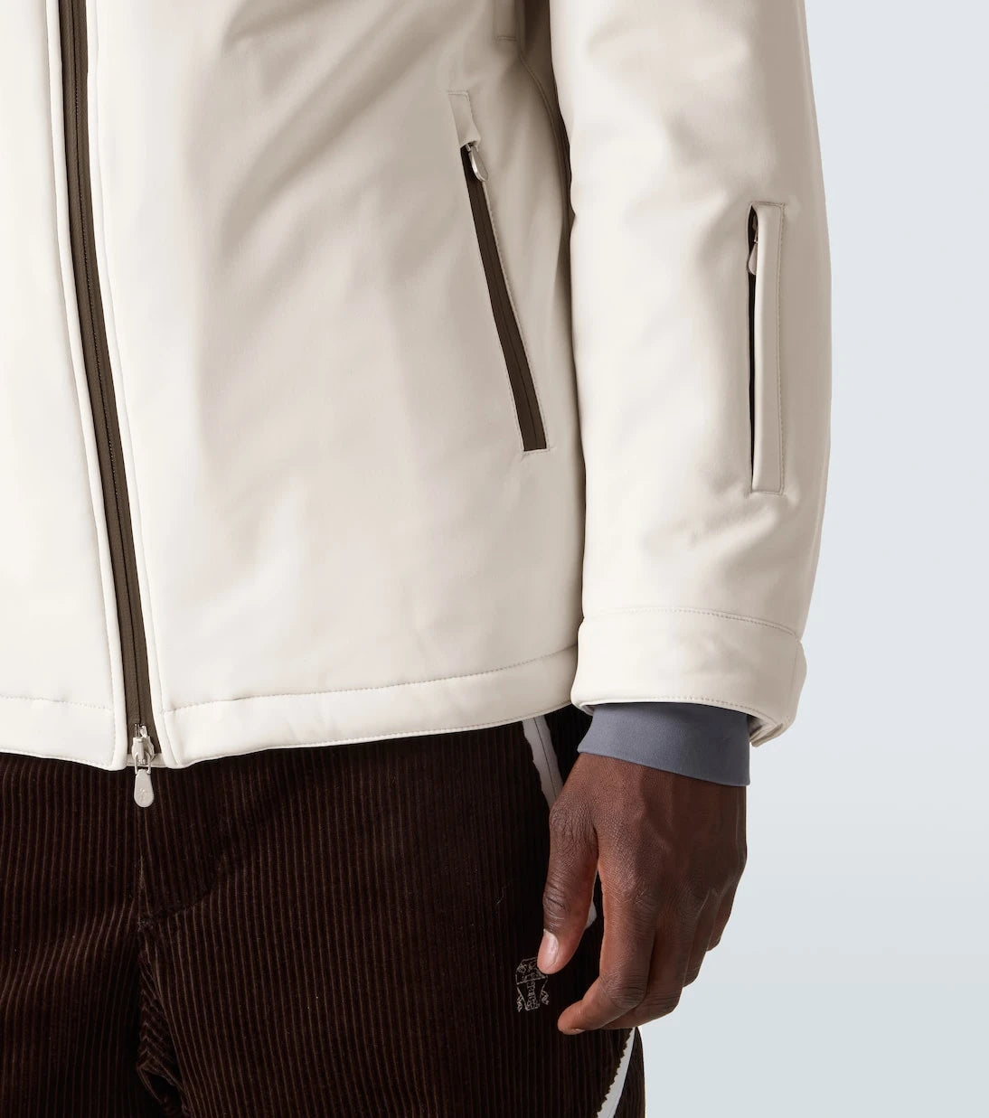 Brunello Cucinelli - Corduroy-paneled ski jacket