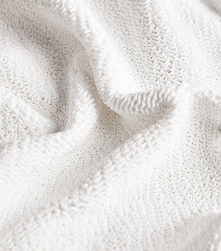 White Square-Neck Swimsuit