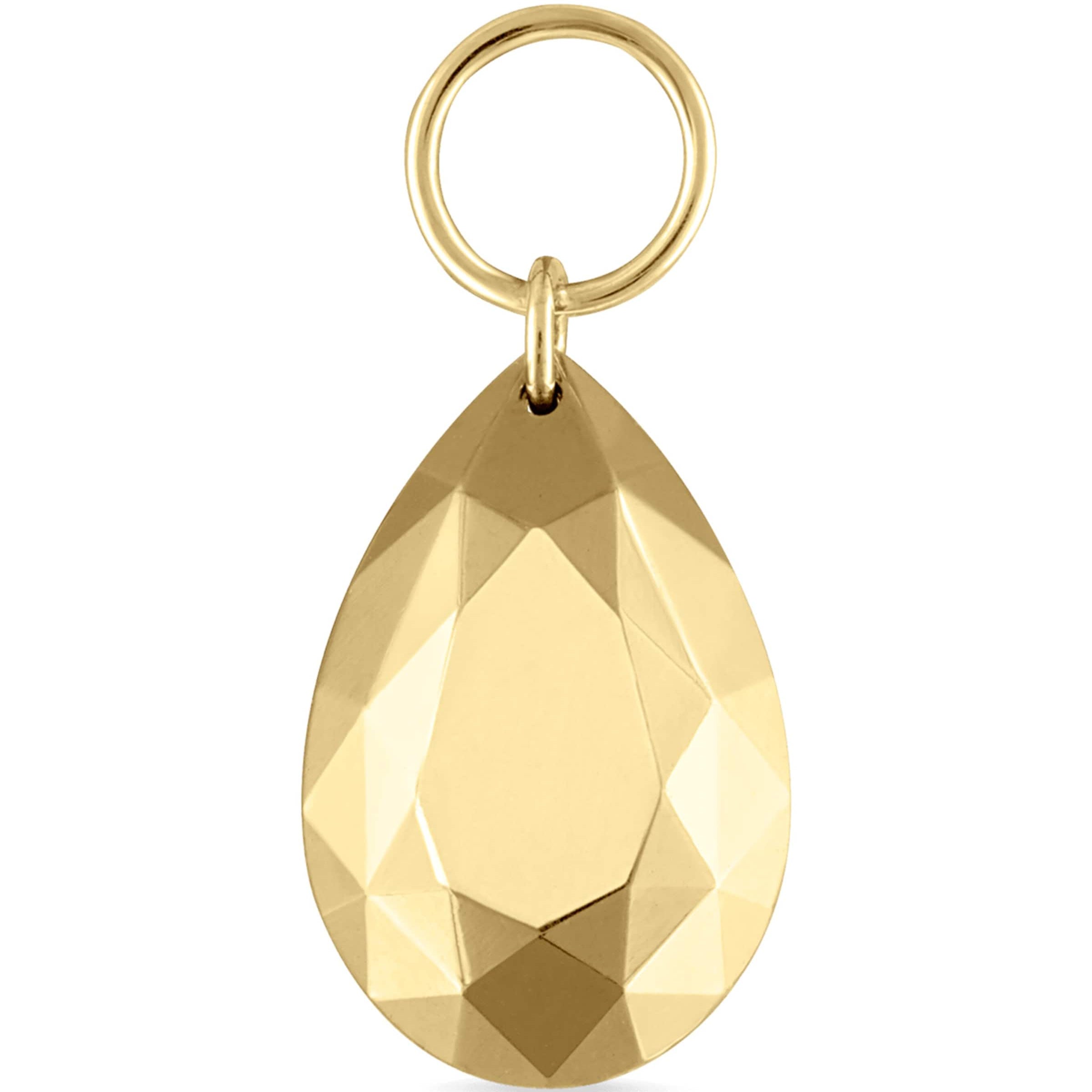 Faceted Pear Single Charm (9mm)