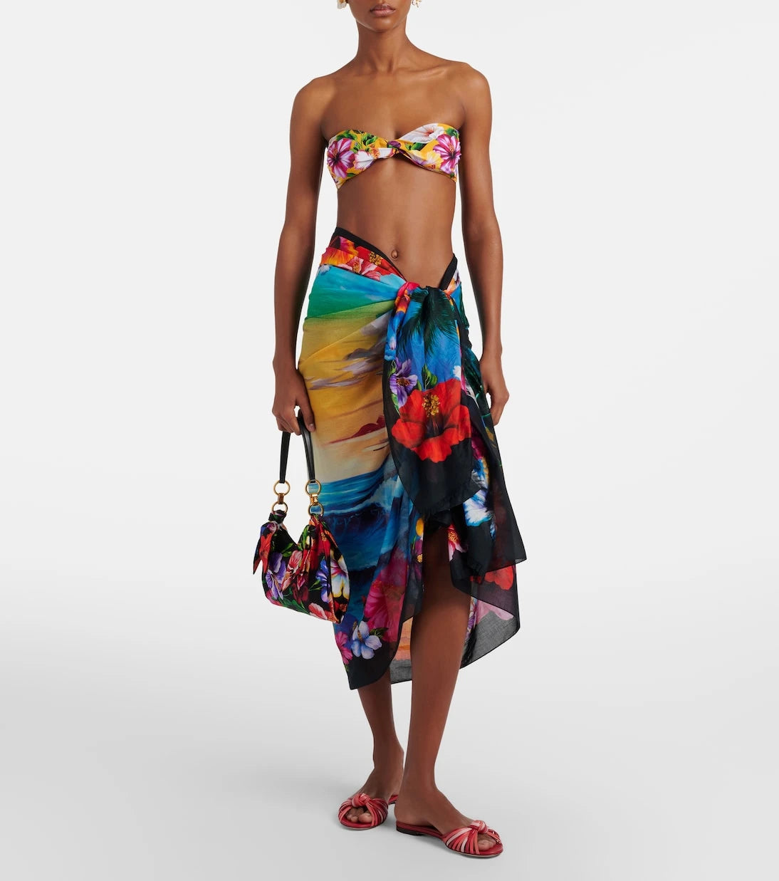Dolce&Gabbana - Floral cotton beach cover-up