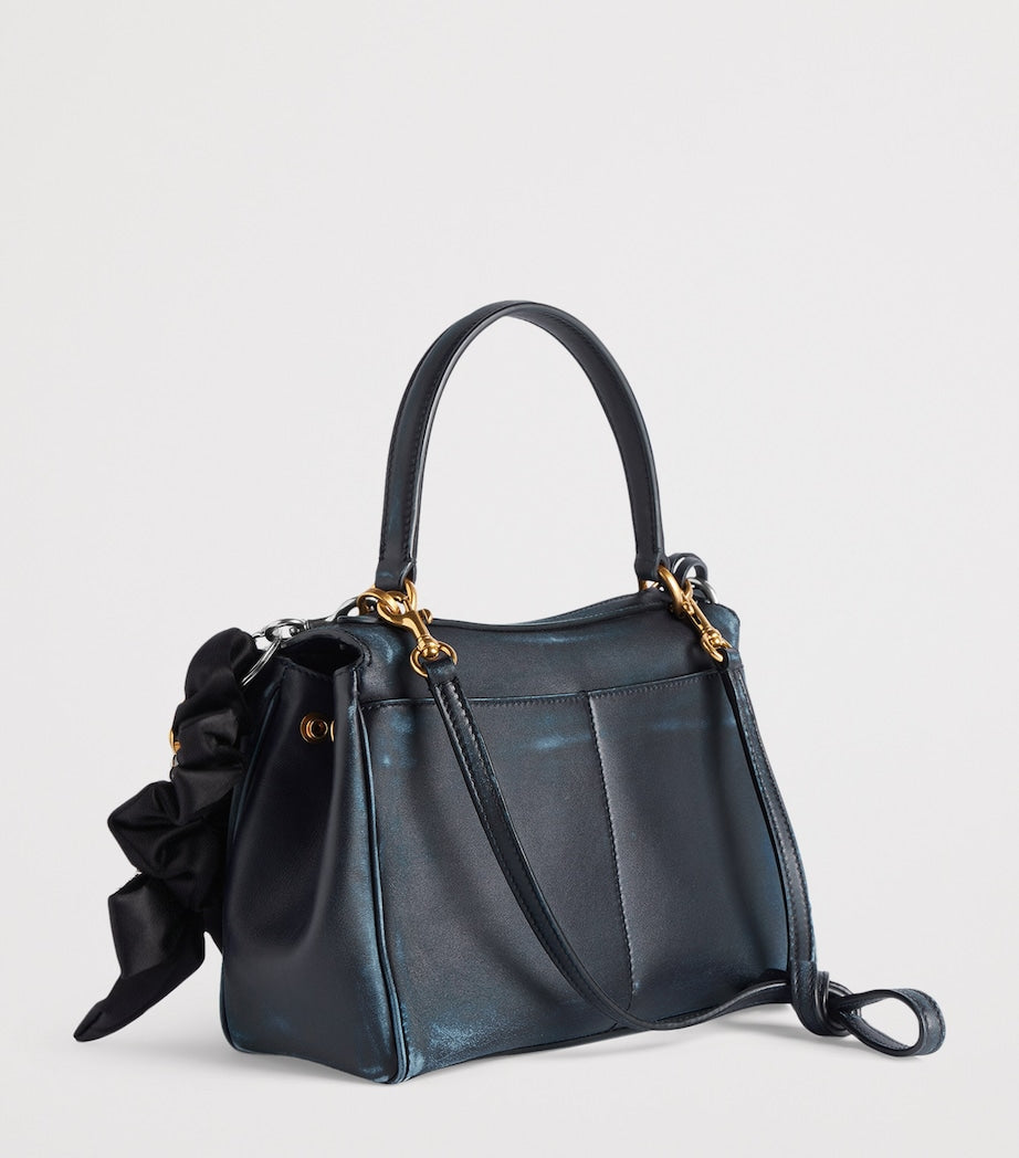 Balenciaga Blue Mini Leather Rodeo Top-Handle Bag