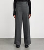 Black Straight Wide-Leg Trousers