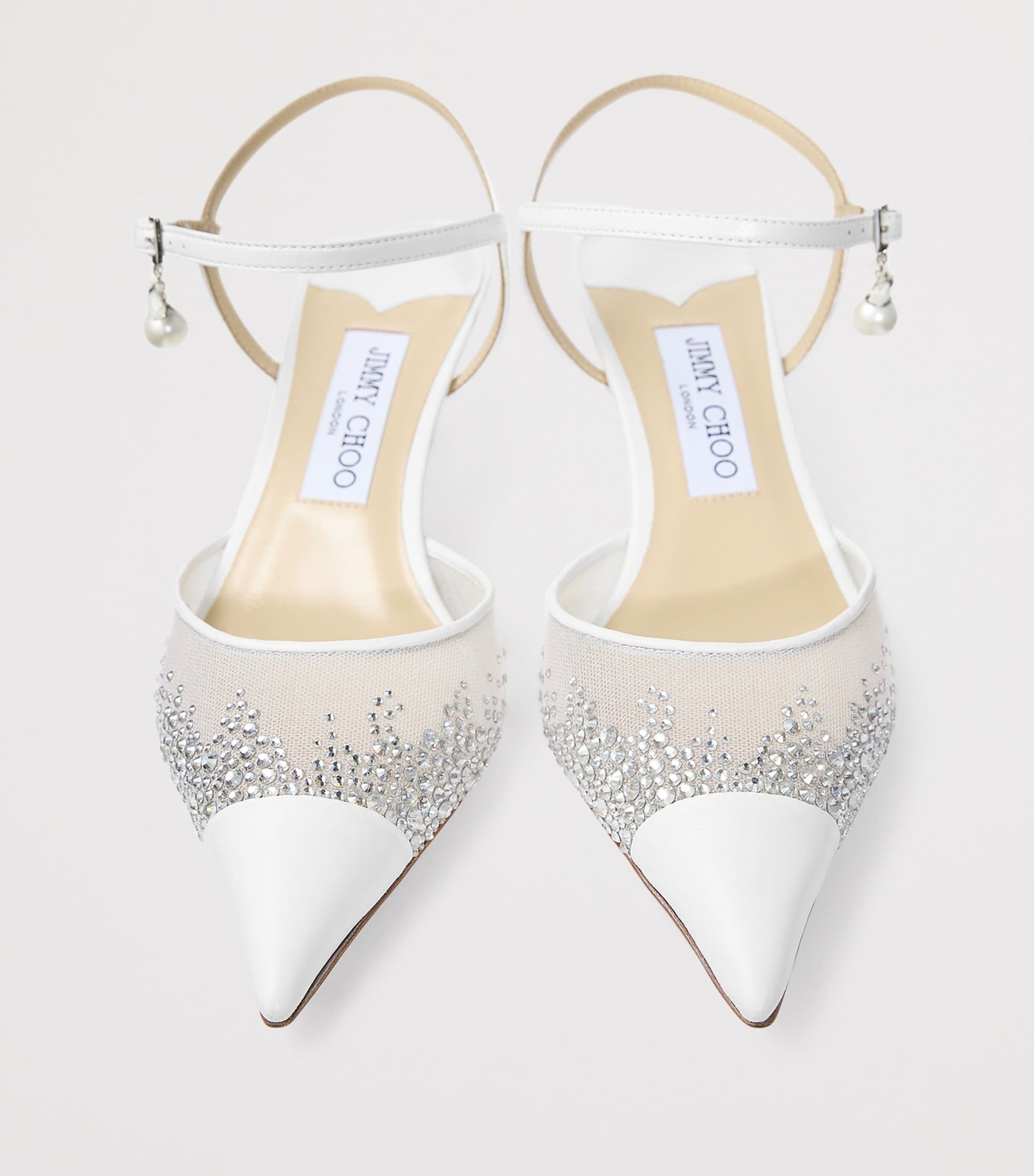 White Aren SB 45 Mesh-Leather Pumps