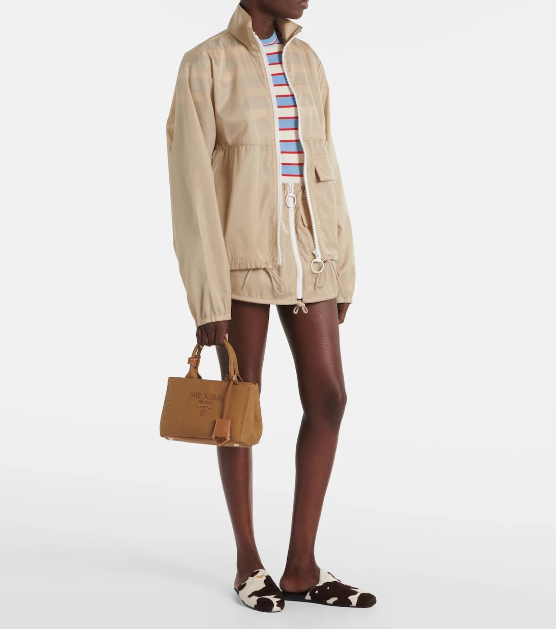 Prada - حقيبة يد قماشية صغيرة برادا جاردينيير