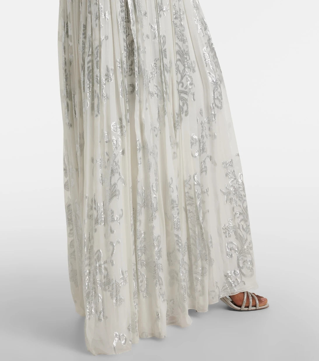 Costarellos - Amalia floral silk georgette gown