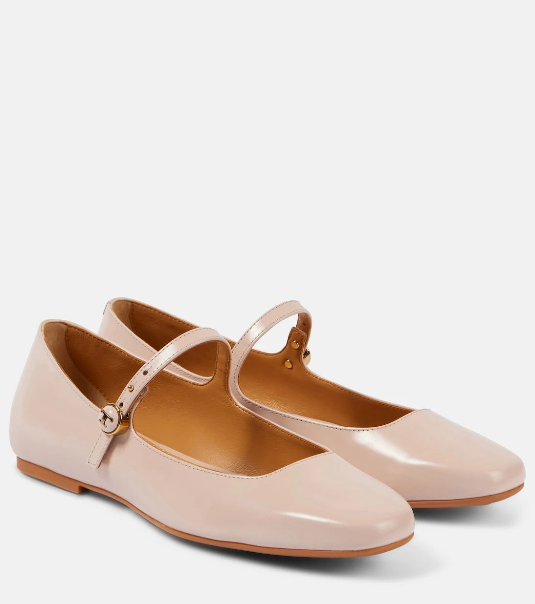 Tod's - Polished leather Mary Jane flats