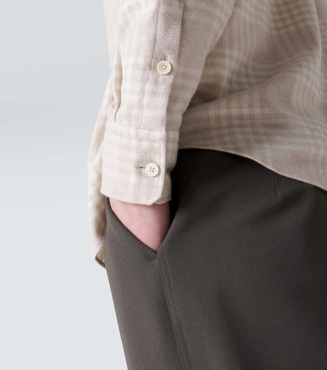 Zegna - Checked cotton flannel shirt