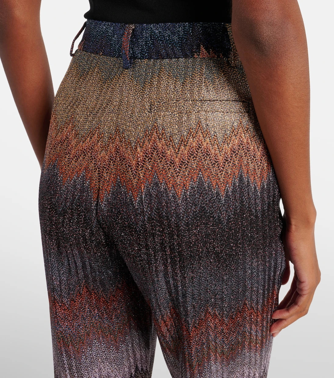 Missoni - Zigzag lamé flared pants