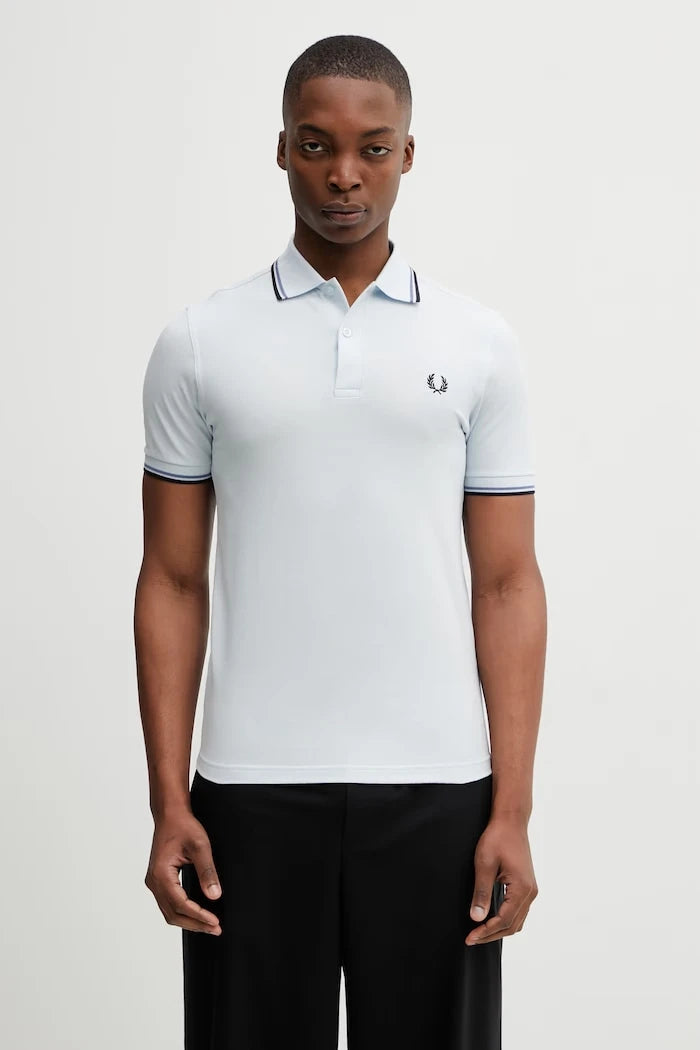 Памучна тениска с яка Fred Perry