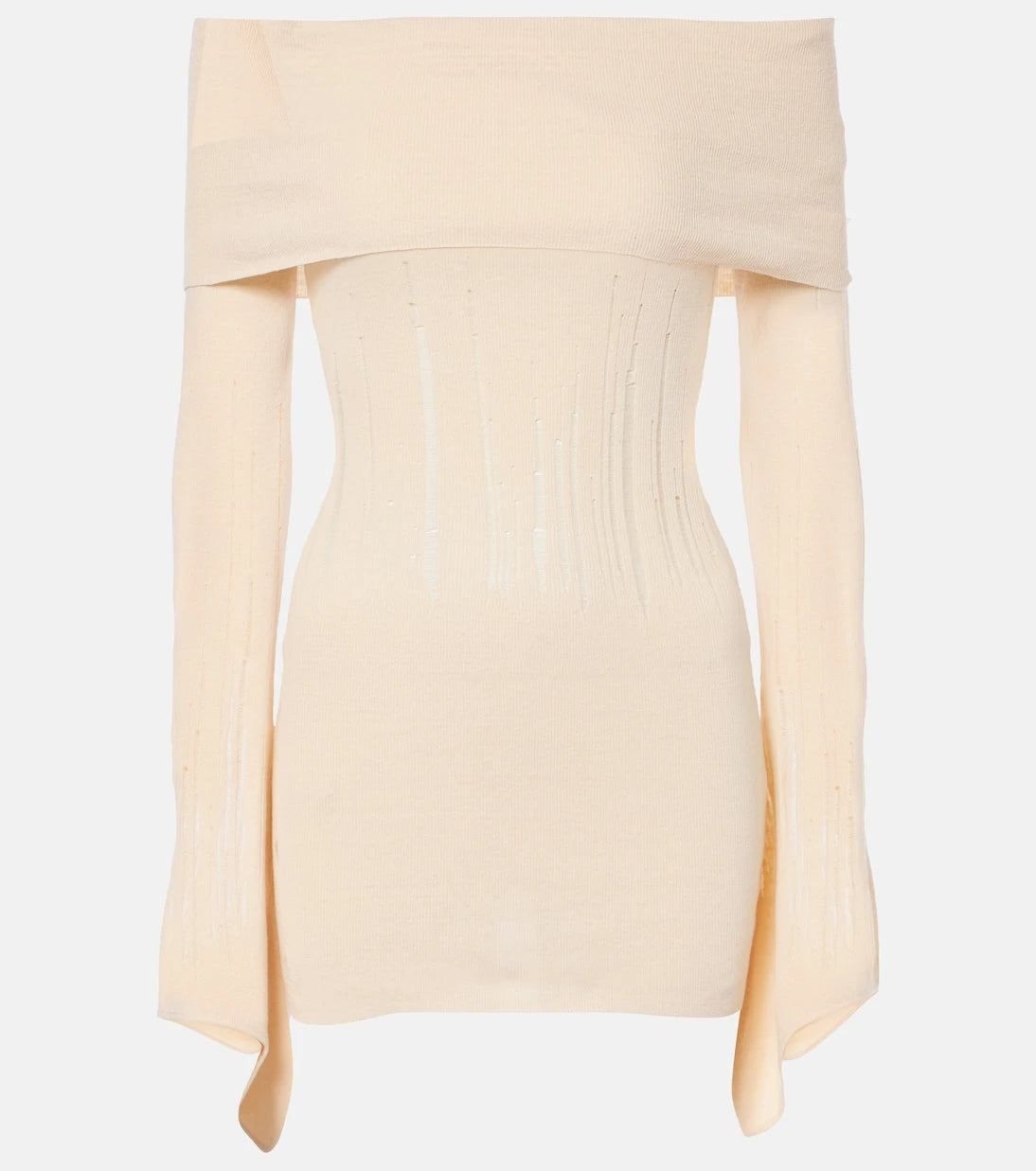 Aya Muse - Distressed silk-blend minidress