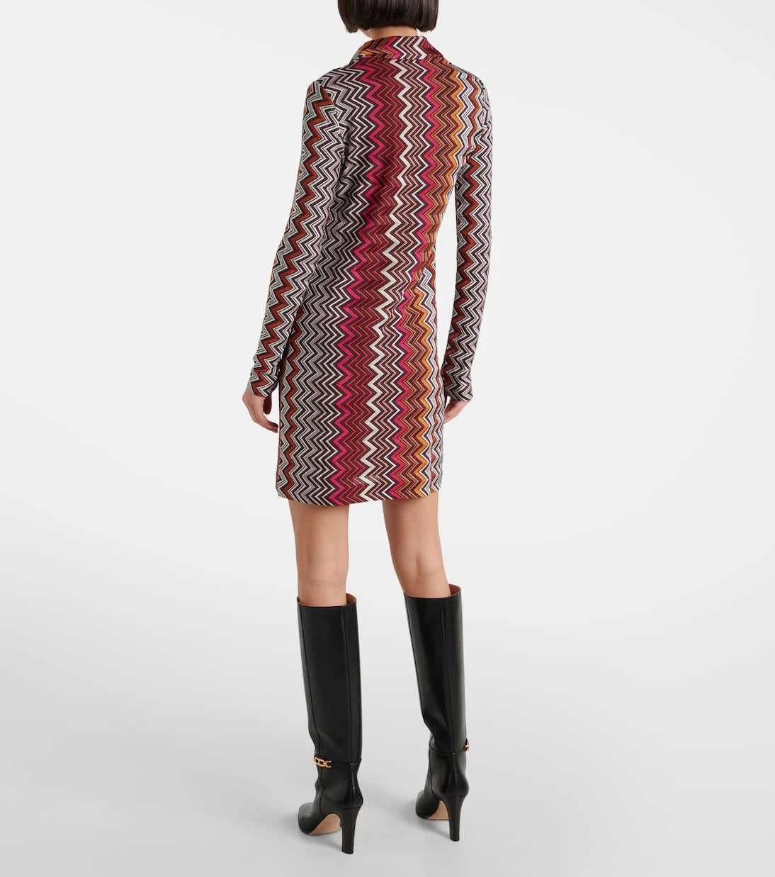 Missoni - فستان قميص بنقشة متعرجة