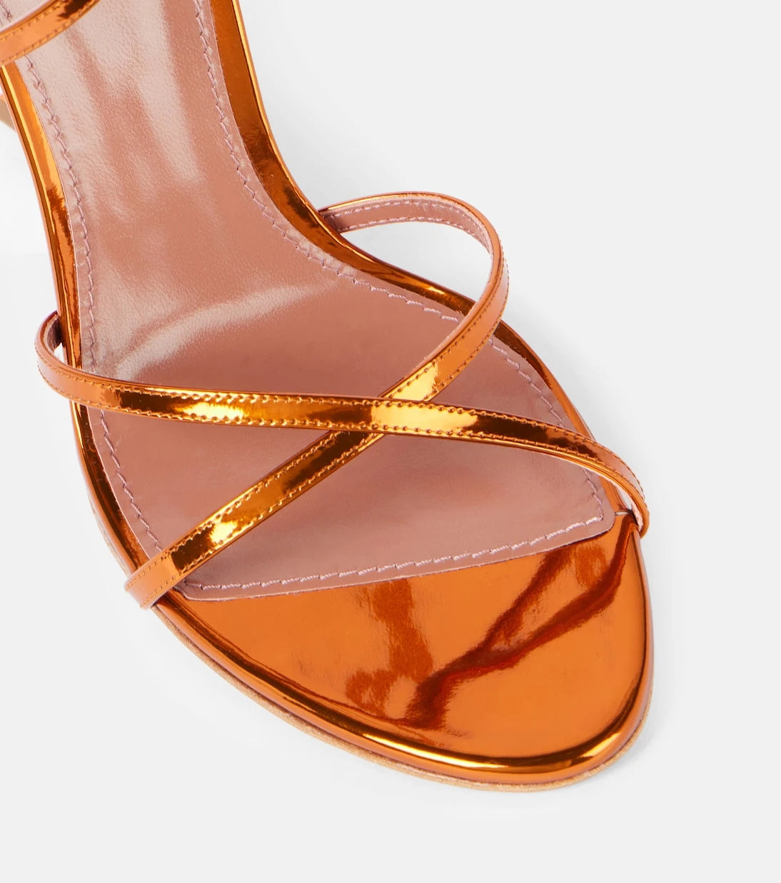 Paris Texas - Nina 105 mirrored leather wedge sandals