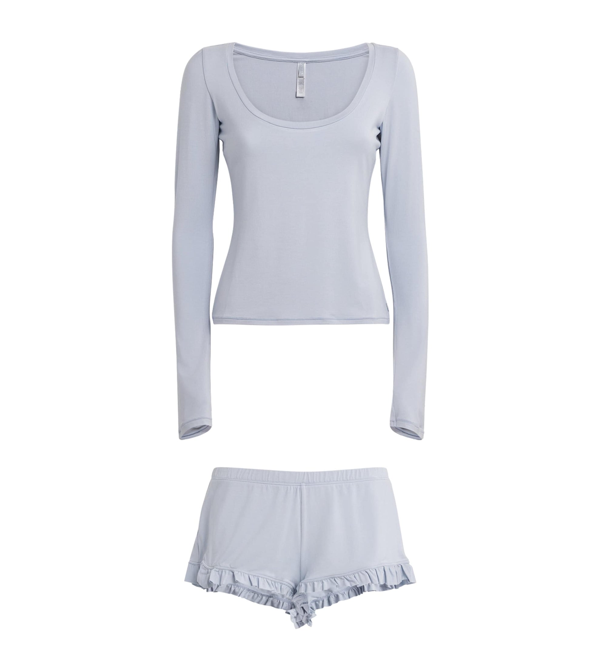 Skims Blue Modal-Blend Long-Sleeve Pyjama Set