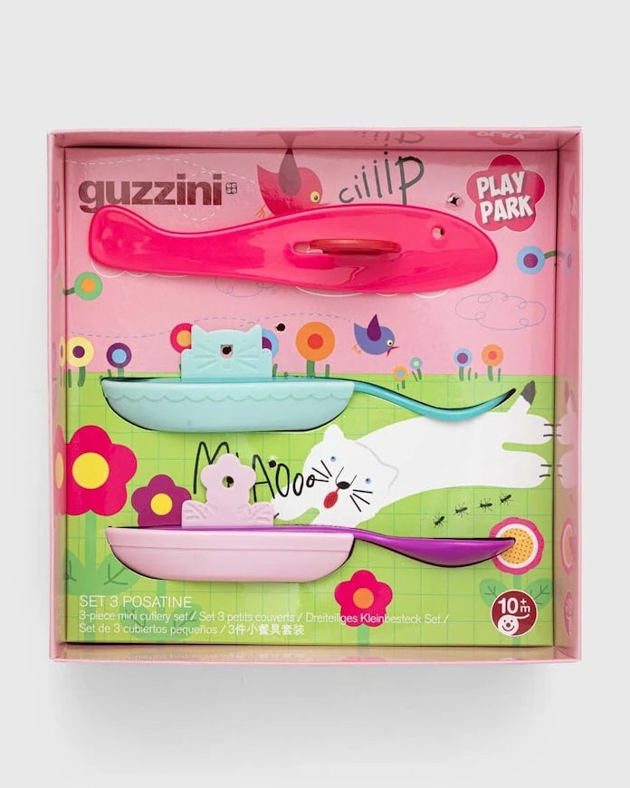 Комплект детски прибори за хранене Guzzini Playpark Bimba (3 броя)