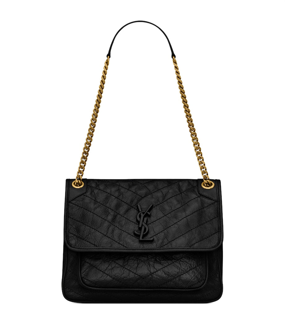 Black Medium Niki Shoulder Bag