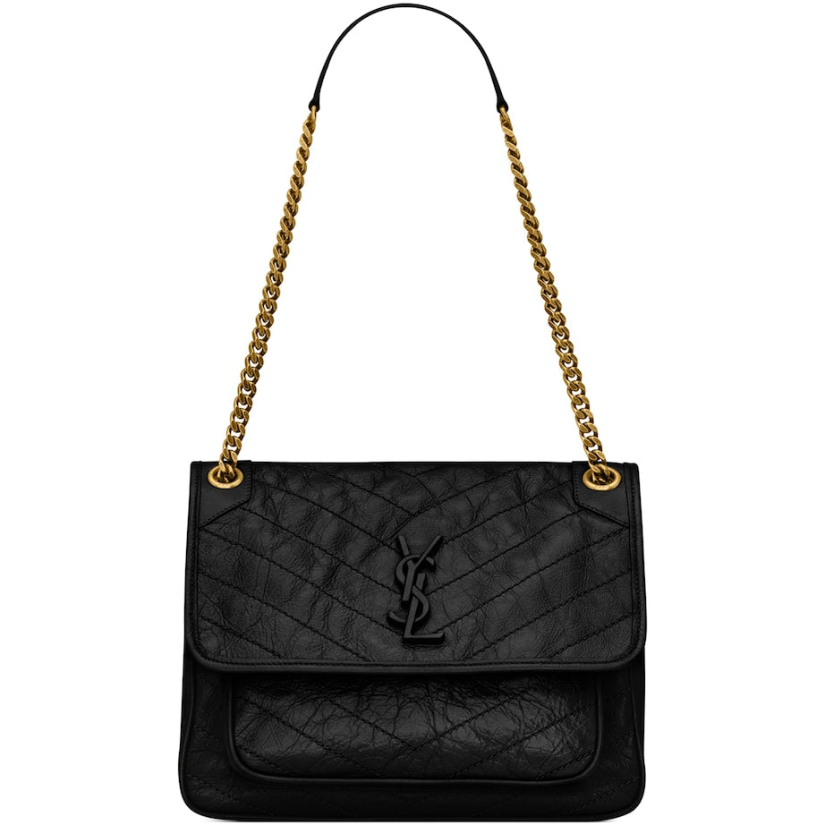 Black Medium Niki Shoulder Bag
