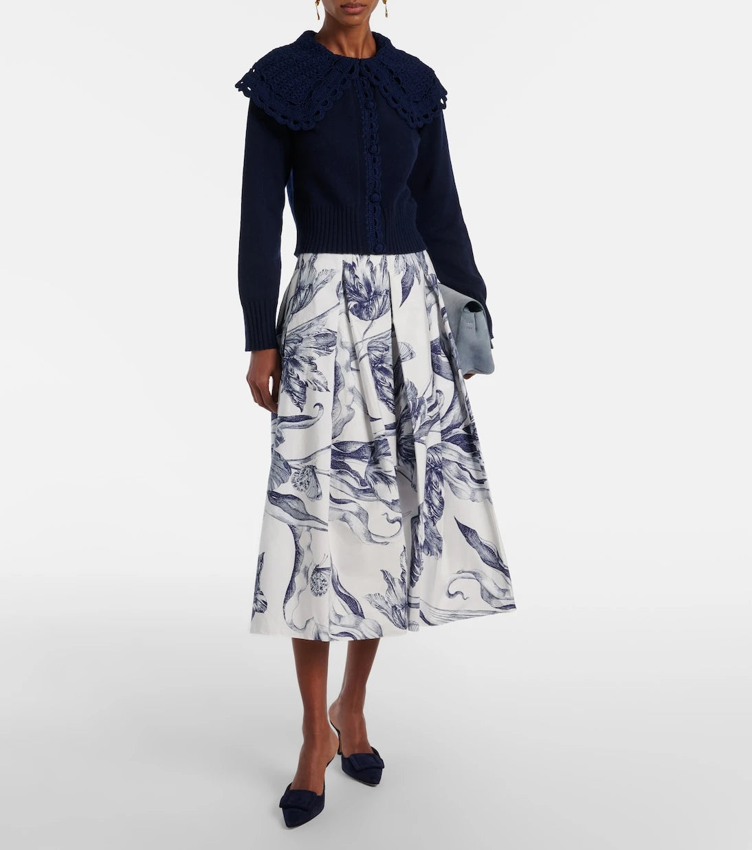 Erdem - Crochet-trimmed wool-blend cardigan