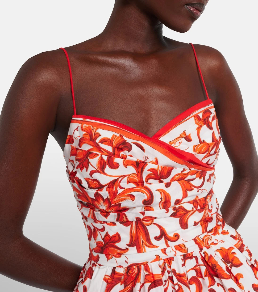 Dolce&Gabbana - Majolica printed cotton poplin minidress