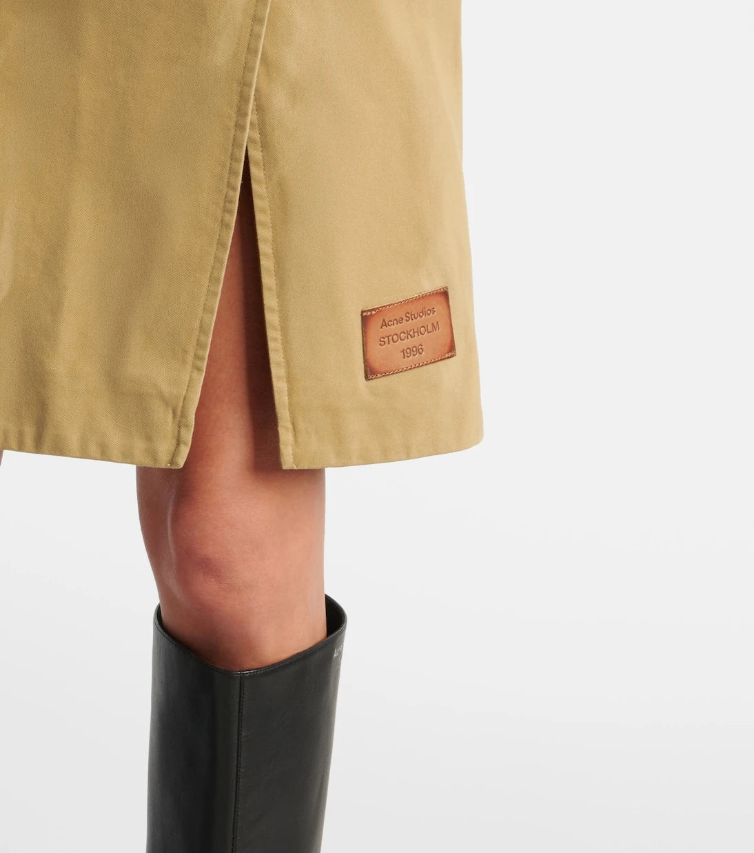 Acne Studios - تنورة لف من قطن التويل
