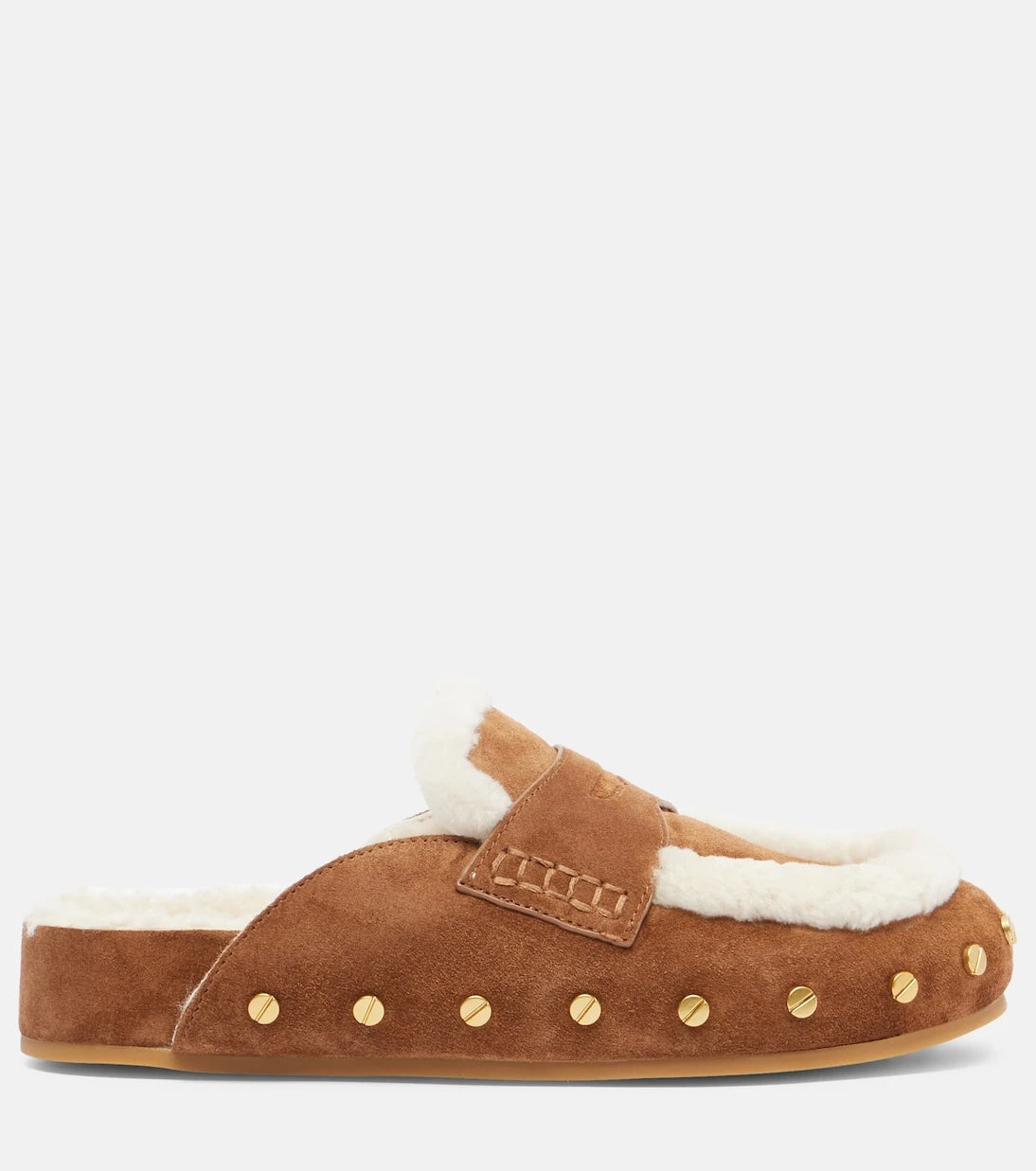 Veronica Beard - Fenix shearling-lined suede mules