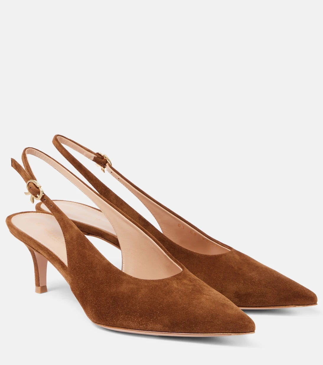 Gianvito Rossi - Robbie 55 suede slingback pumps