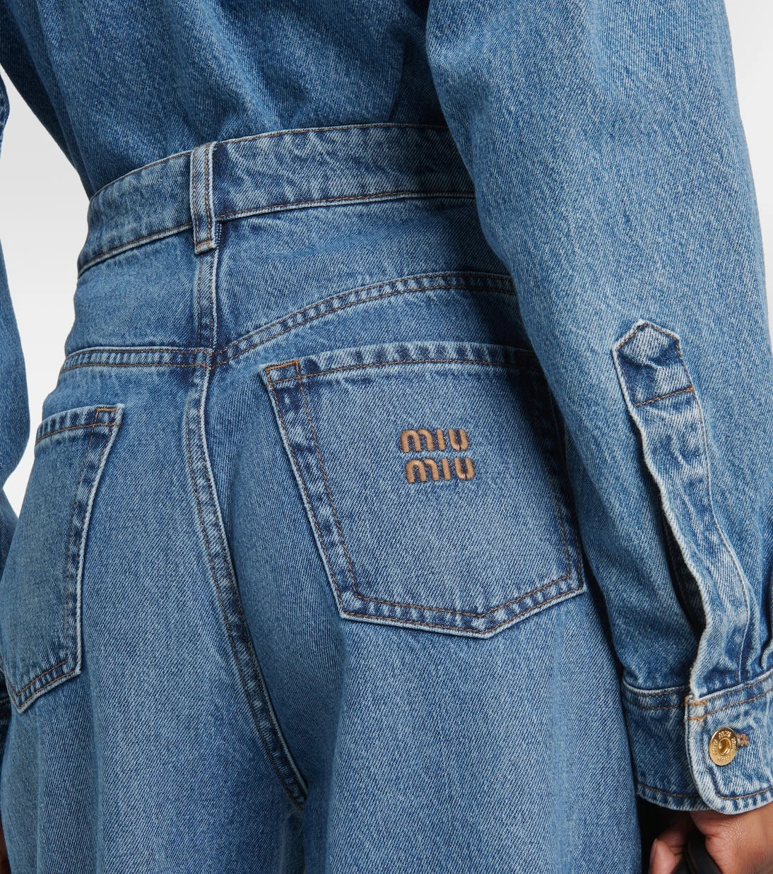 Miu Miu - High-rise wide-leg jeans